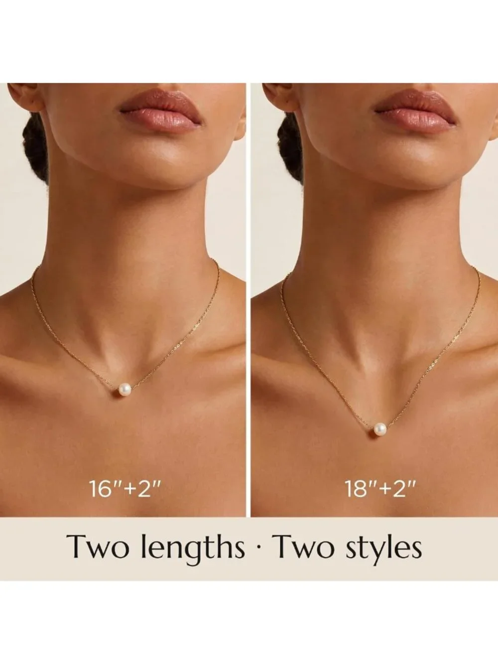 Dainty Freshwater Pearl Necklace, 18K Gold Plated Pendant Jewelry Gift for Women